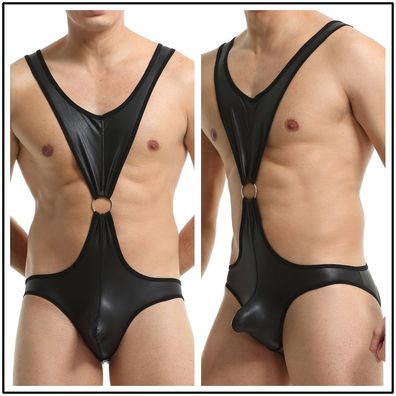 Herren Mattlook Leder Straps Body Overall Gurte Fetisch Clubs Harness Bodysuit S-XL