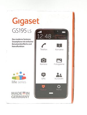 Gigaset Senioren Smartphone GS195LS Life Series Handy Seniorenhandy schwarz NEU