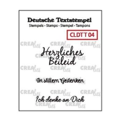 Crealies | Text & So Deutsche Stempel "Trauern 04"