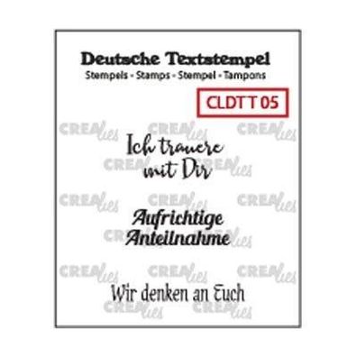 Crealies | Text & So Deutsche Stempel "Trauern 05"