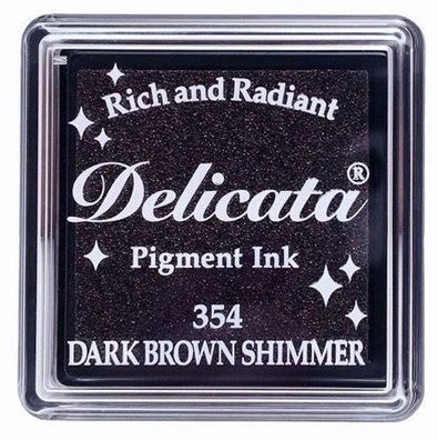 Tsukineko | Delicata pigment ink small Dark brown shimmer