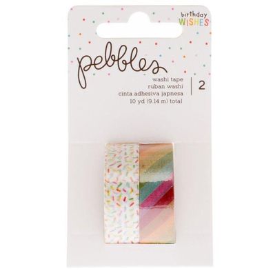 American Crafts | Pebbles embellishments happy hooray 2pcs washi tape