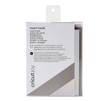Cricut | Joy Einlegekarten Grau Gold Metallic 10,7x13,9cm 12St.