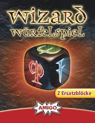 Amigo Wizard Würfelspiel 2 Ersatzblöcke Spielblock 2 x 75 Blatt