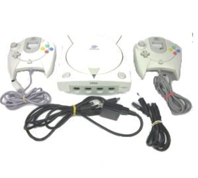 Sega Dreamcast Konsole + alle Kabel + 2 original Controller