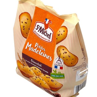 St Michel Mini Madeleines mit Eiern und Schoko Chips, aus Frankreich 150 Gramm