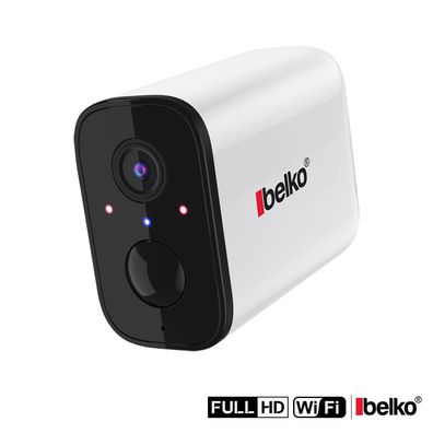 Belko® Überwachungskamera, 1080p mit WLAN & Akku für Aussen, Bewegungserkennung, ...