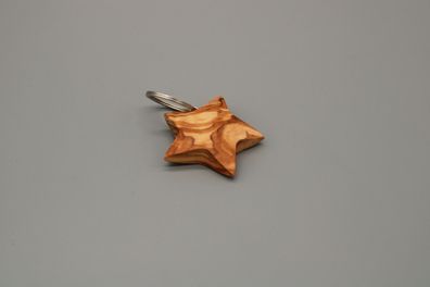Schlüsselänhänger Stern | aus Olivenholz | Handmade