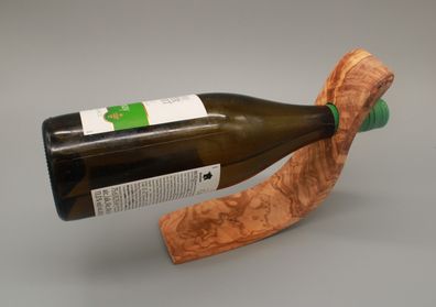 Weinflaschenhalter | aus Olivenholz | Handmade
