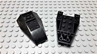Lego 2 Keile 6x4 Negativ Schwarz Nummer 43713