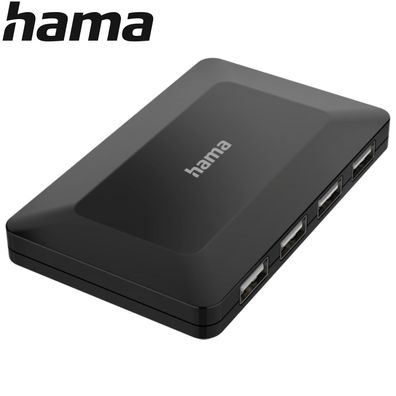 Hama 4-Port USB Hub + Power Adapter Netzteil Multiport 4x USB-A Mac Windows NEU