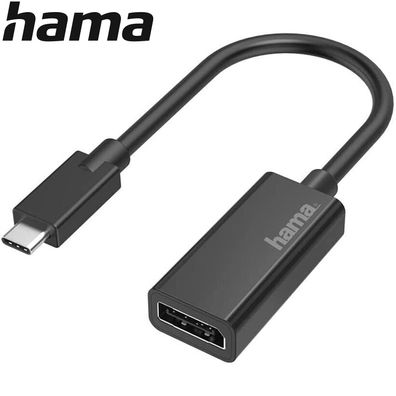 Hama USB-C auf DP Displayport Buchse Adapter Video Adapter Ultra HD 4K@60Hz NEU