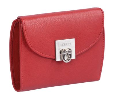 rote Lederbrieftasche Avanco mit Sicherheitsverschluss