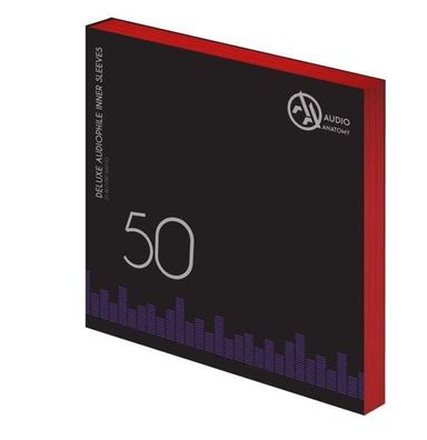 50x 12" Deluxe Audiophile Antistatic Inner Sleeves (Red) - Audio Anatomy - (Vinyl /