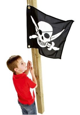 Fahne mit HissSystem Spielhaus, Spielplatz Zubehör für Spiel Pirat