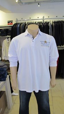Happy Size trendiges Herren Polo-Shirt Longsleev Langarm - aufwendigen Details