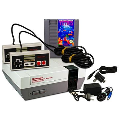 Original NES Konsole + 2 Controller + KABEL + SPIEL TETRIS - Nintendo ES