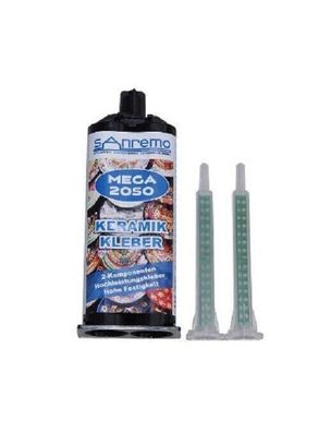 MEGA 2050 Keramikkleber Schwarz 2x 50ml + 4 Mischer + Dosierpistole !:1/2:1