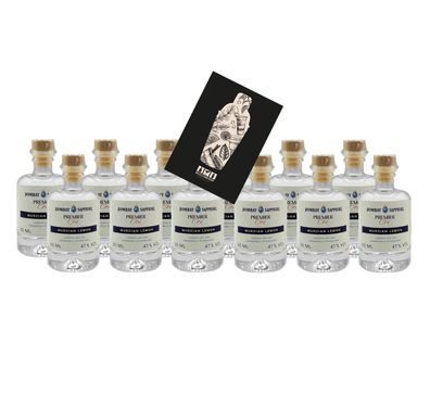 Bombay Sapphire Premier Cru Gin Miniatur 12x 50ml (47% Vol) Murican Lemon Londo