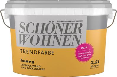 2,5L Schöner Wohnen Trend Wandfarbe matt Honey