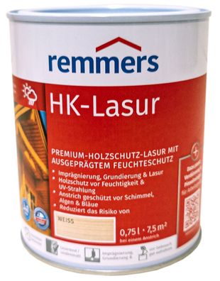750ml Remmers HK Lasur Weiss