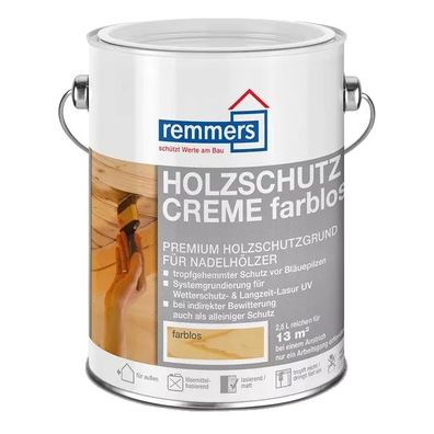 2,5L Remmers Holzschutz Creme Farblos