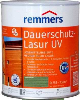 750ml Remmers Dauerschutz-Lasur UV Tannengrün