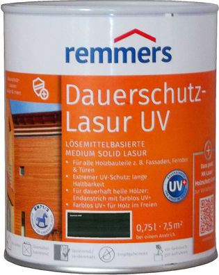 750ml Remmers Dauerschutz-Lasur UV Ebenholz