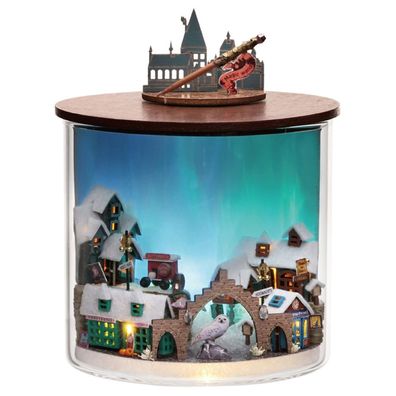 3D-Puzzle DIY holz Miniaturhaus Modellbausatz Puppenhaus Zauber Licht