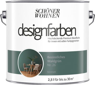 2,5L Schöner Wohnen Designfarbe Besinnliches Waldgrün 26