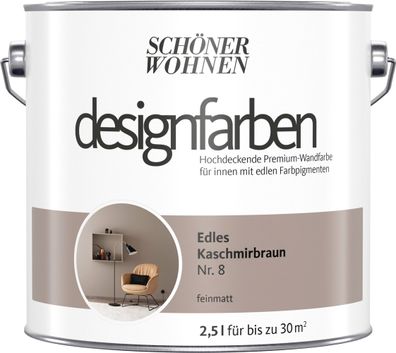 2,5L Schöner Wohnen Designfarbe Edles Kaschmirbraun 8