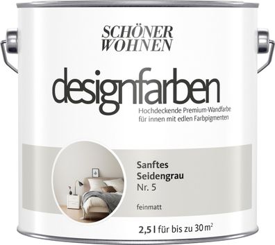 2,5L Schöner Wohnen Designfarbe Sanftes Seidengrau 5