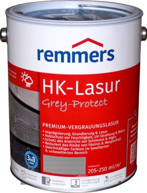 5L Remmers HK Lasur Wassergrau Grey Protect