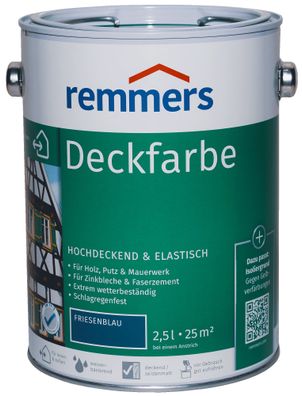 2,5L Remmers Deckfarbe Friesenblau