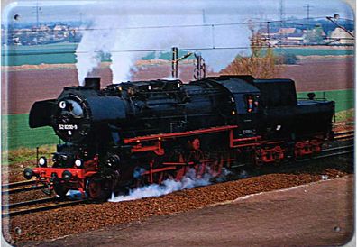 Blechpostkarte 14,5 cm x 10,0 cm Lokomotive Güterzug-Schlepptender-Lokomotive 50849