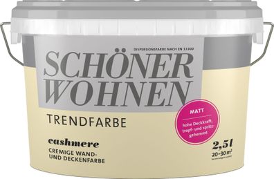 2,5L Schöner Wohnen Trend Wandfarbe matt Cashmere