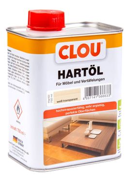 750ml Clou Hartöl weiss transparent