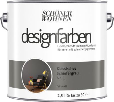 2,5L Schöner Wohnen Designfarbe Klassisches Schiefergrau 1