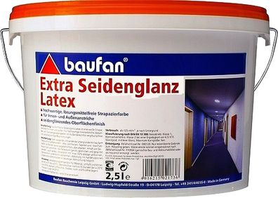 2,5L BAUFAN Extra Seidenglanz Latex E.L.F.