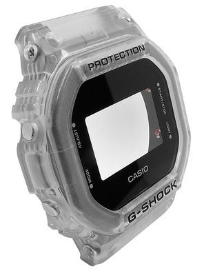 Casio G-Shock > Gehäuse Resin Lünette weiß transparent > DW-5600SKE-7