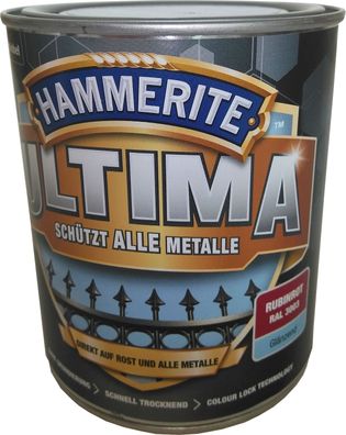 750ml Hammerite ULTIMA MSL glänzend Rubinrot