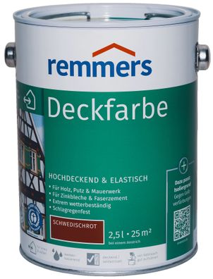 2,5L Remmers Deckfarbe Schwedisch Rot