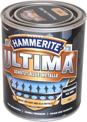 750ml Hammerite ULTIMA MSL matt Tiefschwarz