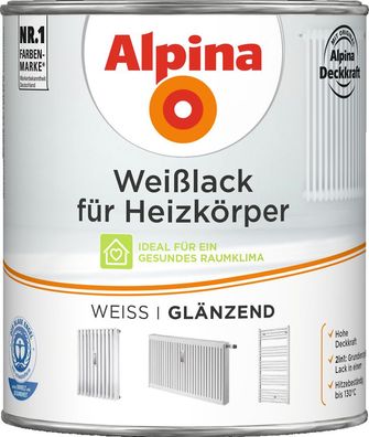 2L ALPINA Weißlack für Heizkörper glänzend