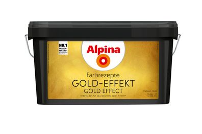 4L ALPINA Farbrezepte Gold-Effekt Set ca.7-10m²