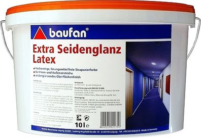 10L BAUFAN Extra Seidenglanz Latex E.L.F.
