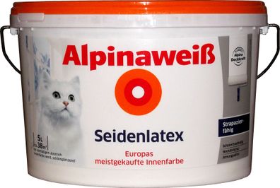 5L Alpina Seidenlatex Alpinaweiß Seidenglänzend