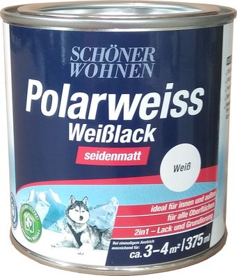 375ml Schöner Wohnen Polarweiss Weisslack seidenmatt
