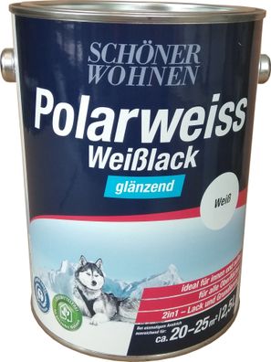2,5L Schöner Wohnen Polarweiss Weisslack glänzend