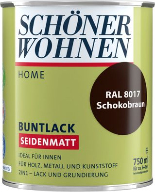 750ml Schöner Wohnen Home Buntlack seidenmatt, RAL 8017 Schokobraun